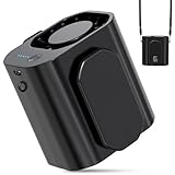 WOEHOL 10000PRM Portable Waist Clip Fan, Up to 20Hrs Mini Personal Rechargeable, Belt Fan Clip on Waist Portable Cooling for Camping, Outdoor, Jobsite - Black