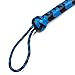 HADZAM Whip Made with Well Balanced Handle for Creating Sound Effects, 4, 6, 8 FT in 8 Plaits & 10FT in 12 Plaits with 5 Extra Crackers/Poppers in Multiple Color Option. (Blue Black, 10 FEET)