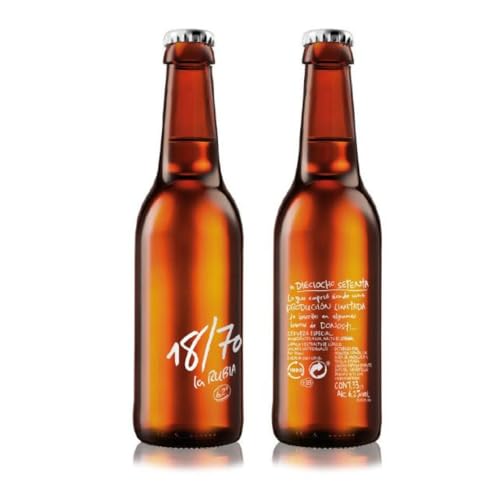 18/70 La Rubia Cerveza Lager Especial MegaPack 5 Cajas 12 Botellas 33CL