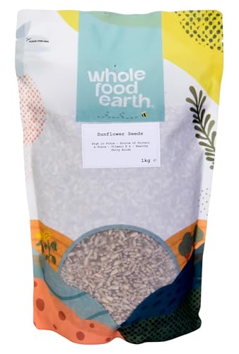 Wholefood Earth Organic Sunflower Seeds 1kg – Natural Edible Seeds for Eating