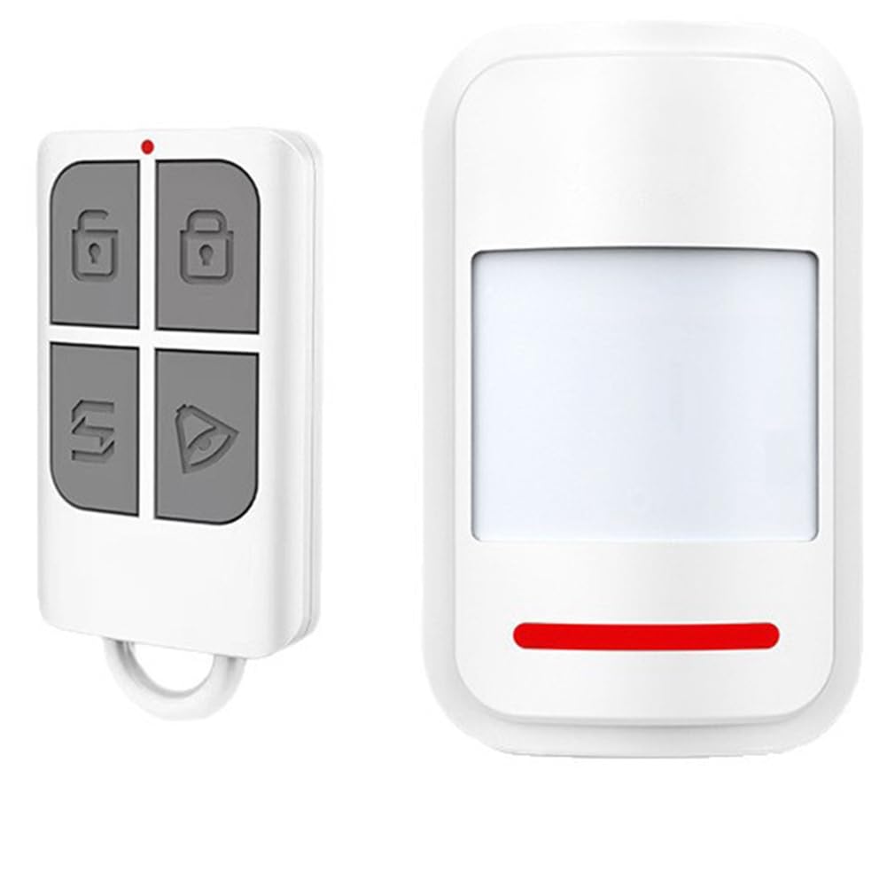 UDSKNV[KSL Audible and Visual Alarm Detectors Motion Sensor Wireless Remote Control Infrared Sensor for Smart Home Use 120dB 433MHz Remote Control