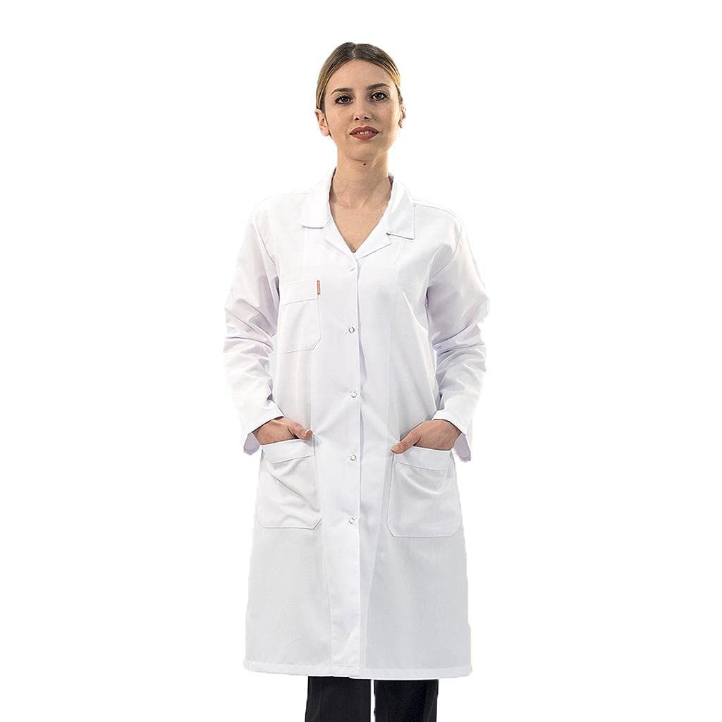 Endüstri Giyim Kadın Önlük, Beyaz -94E710- Eczacı, Doktor, Hemşire, Hastane Beyaz 46