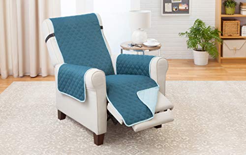 Couch Guard Xl Recliner Cover, Sofa Slipcover, Furniture Protector. Shield & Protects From Dogs, Cats, Kids, Stains. Reversible, Convenient Pocket & Elastic Strap Easy Wash & Dry. Jade & Teal #TOP3