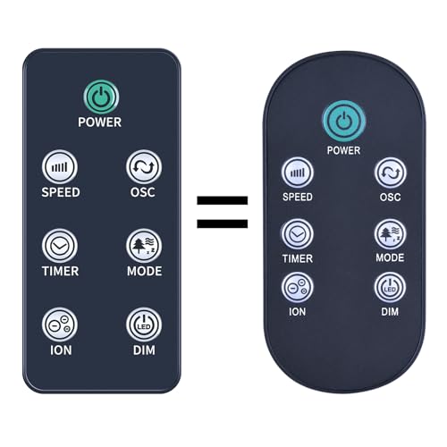 Tcnoumt Mando A Distancia Para Ventilador Dxioncf Dimplex Xpelair, 7 Botones, Modelo Ion Fresh, Color Negro