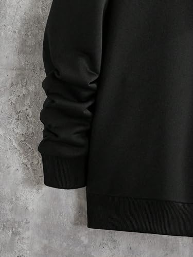 WDIRARA Men's Bear Print Drawstring Hoodie Reflective Drop Shoulder Long Sleeve Pullover Hooded Sweatshirts3