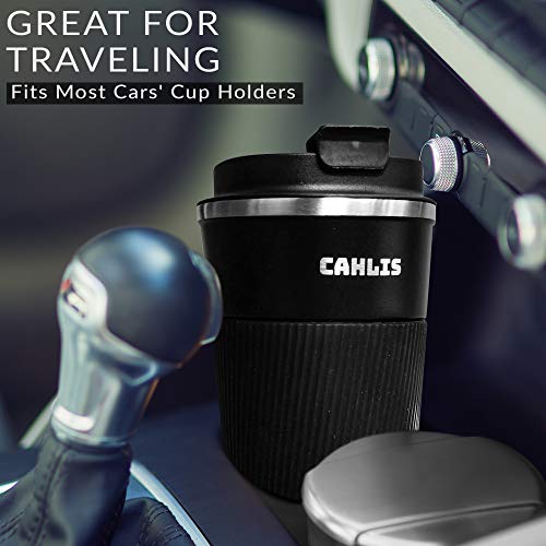 Pour Over Coffee Travel Mug - all-in-one Travel Coffee Maker and Thermal Cup - Vacuum Insulated Stainless Steel Cup with Paperless Filter Dripper (Black, 20 oz)