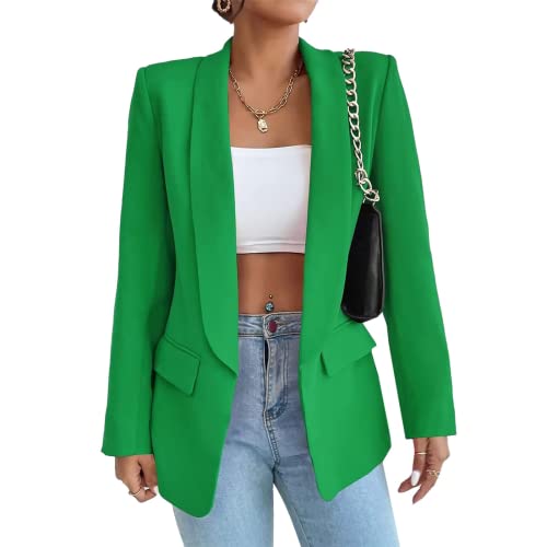 HOTIAN Damen Blazer, Casual Open Front Cardigan Langarm,Elegant Business...
