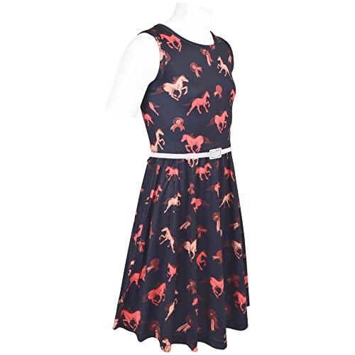Kids Girls Skater Dress Sleeveless Horses Print Party Fashion Summer Dresses4