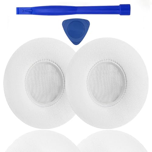 Replacement Ear Pads for Beats Solo 3, Ear Cushions for Beats Solo 2 & Solo 3 Wireless/Wired Headphones, Replacement Ear Pads Cushion Cover Comfortable Durable Cushion (White)