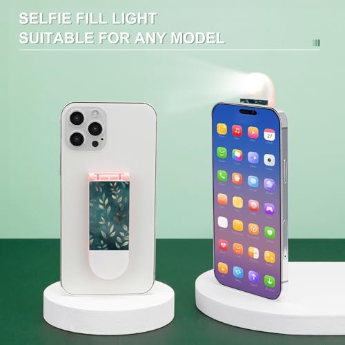 Support de téléphone portable avec lumière à selfie aquarelle rechargeable 3 modes - 4