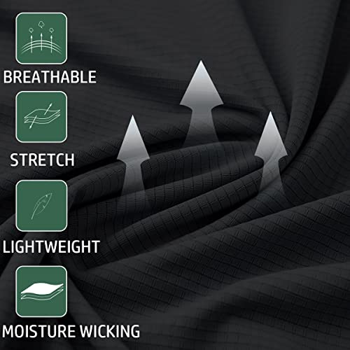 Carwornic Men's Athletic Polos T Shirts Short Sleeve Quick Dry Collared Golf Shirts Moisture Wicking Activewear Tennis Polo Shirts For Work Casual Hiking Travel Black #TOP5