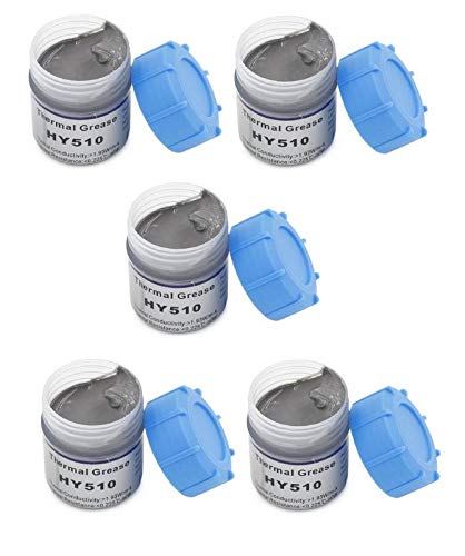 FEDUS 10g Grey Heat Sink Compound Thermal Silicon Conductive Grease Paste for PC CPU GPU Chipset Ovens Cooling Pack of Five