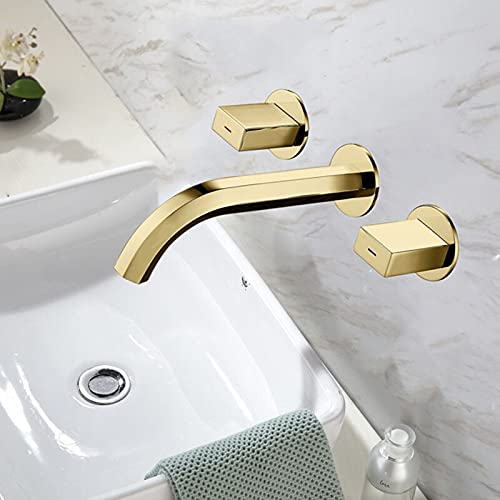 Grifo de lavabo negro y oro cepillado monomando para agua fría y caliente
