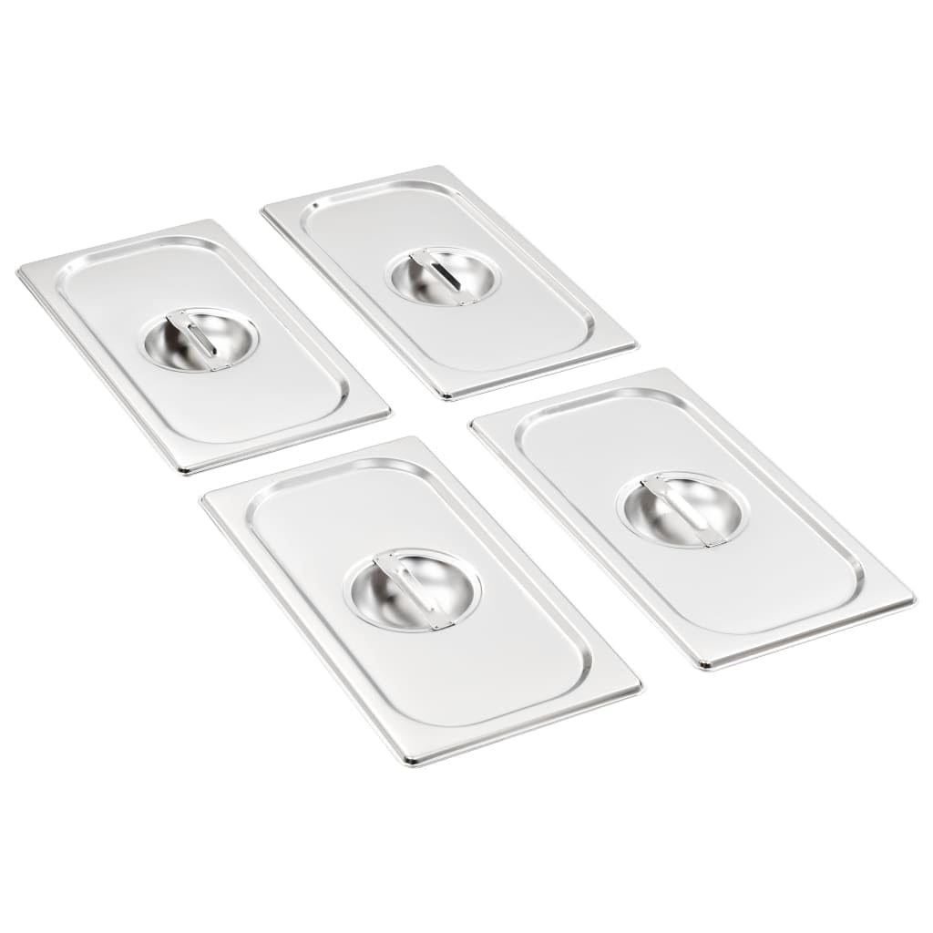 Tidyard Couvercles de Plateau 4 pcs GN 1/3 Acier Inoxydable Style A
