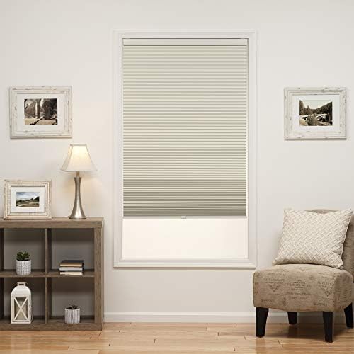 DEZ Furnishings QECRWT280640 Cordless Blackout Cellular Shade, 28W x 64L Inches, Cream