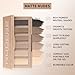 MOOMARTO 6 Matte Neutral Mini Eyeshadow Palette with Brush - Ultra Blendable Cool-Tone Nude Smokey Eye Shadow Palette, Long-lasting Wear Smooth Texture