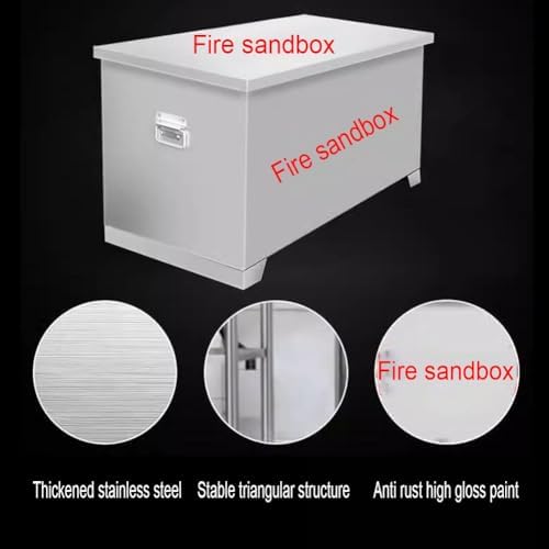 Stainless Steel Fire Sandbag Box - 1.0mm Thick Flood Prevention for Gas Stations, Ships, Chemical Plants, High-Rise Buildings - Silver, 60x40x40cm