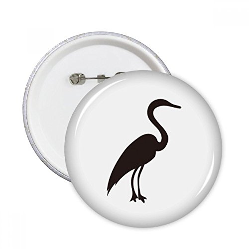 Badge héron DIYthinker XXL lot de 5 boutons décoratifs comme cadeau original pour créatifs