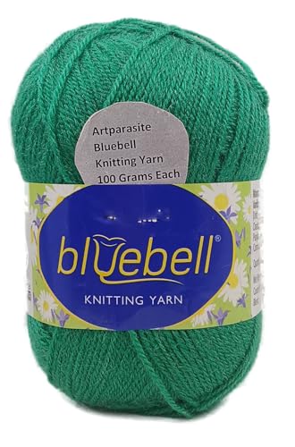 Image of 1 Pieces Blue Bell Wool, 100 gm Each Thick Yarn Best Used with Knitting Crochet Needles Wool Yarn for Knitting Needle Acrylic Thread Knitting Yarn (Green)