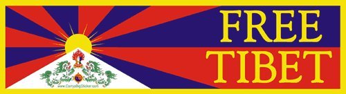 Free Tibet Magnetic Bumper Sticker