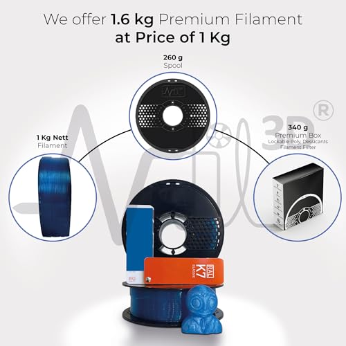 Image of NFIL3D Premium HS PLA+ Clear Blue - 3D Printing Filament | Compatible with All 3D Printers | 1.75mm | 1Kg Nett Weight