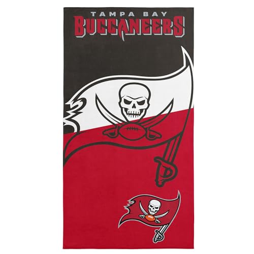 Image of Northwest NFL Tampa Bay Buccaneers Microfiber Beach Towel, 30 x 60 Inches - Quick Dry, Sand Resistant, Lightweight, Highly Absorbent, Incisor Design