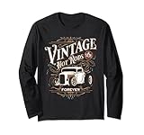 Vintage Hotrods Forever Distressed, coche clásico, nostalgia Manga Larga