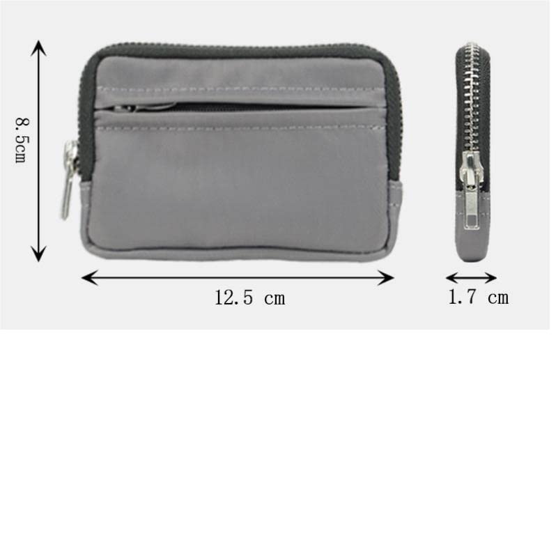 Women's Wallets Japan Style Nylon Wallets Man Zipper Short Wallets Waterproof Casual Student Youth Small Coin Purse Card Holder Case(Black)3