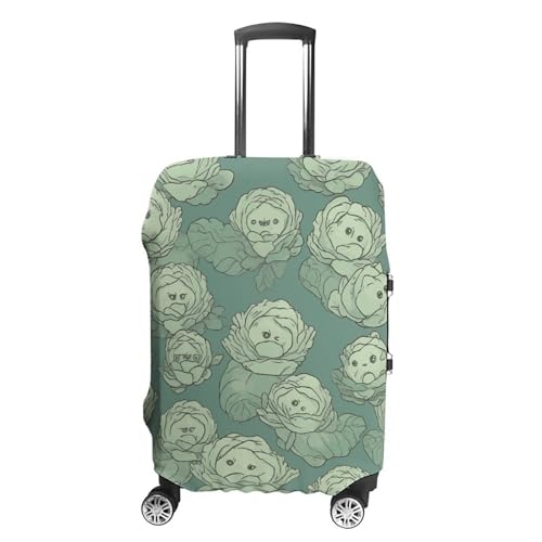 Cabbage Pattern Luggage Covers Tsa Approved Suitcase Cover Elastic Washable Luggage Sleeve Carry on Cover Protector Anti-Scratch Suitcase Protector Fits 19-30 Inch Case(L)