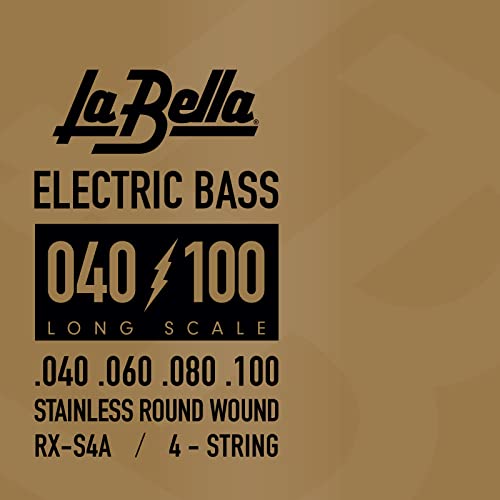 La Bella Bass RX-S4A Stainless Steel 040/100 - Les Beatles, Paul McCartney, John Lennon, RIngo Starr, George Harrison La Bella Bass RX-S4A Stainless Steel 040/100
