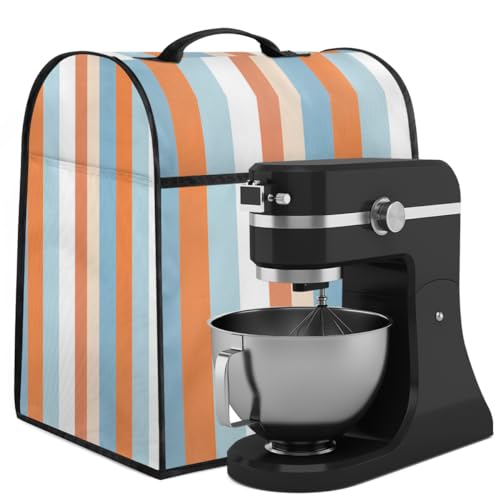 Coffee Maker Cover Colorful Stripe Kitchen Appliance Covers Small Appliance Covers Blender Cover Juicer Cover Dust Covers for Kitchen Appliances with Top Handle and Pockets,Washable,C785