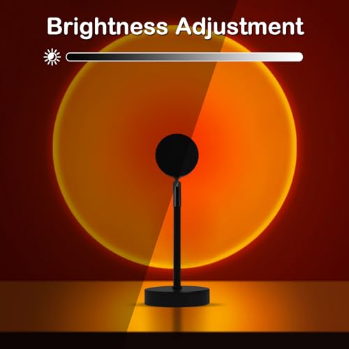 Sunset LED Lamp Projector, 21 Colors Changing App & Remote Control Mood Lighting, Music Sync Ambiance Lighting, Sunset Lamp for Bedroom, Living Room, Aesthetic Room Decor, Birthday Gifts for Women