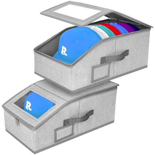 JJSHUANL Hat Storage for Baseball Caps,2 PCS Stackable Hat Storage