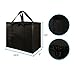 Houseables Insulated Bags, Reusable Groceries Tote, Thermal Shopping Bag, 3 Pack, Black, 16