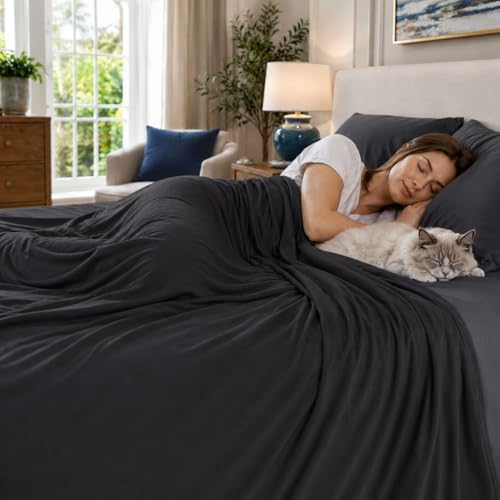 Cozorbt Double-Sided Cooling Comforter Queen Size, Ice Silk Summer Blanket, Smooth No-Stripes, No-Seam, Edge-Free Design, Breathable Lightweight Bed Cover for Hot Sleepers, All-Season Black 90x90 - image 7