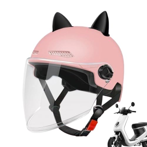 Nixiara - Casco de Scooter Eléctrico - 29 X 22 X 16,5 Cm, Equipo De Equitación Transpirable, Casco De Transporte Con Visera Para Hombres Y Mujeres, Bicicleta, Motocicleta, Skateboard, Scooter