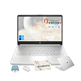HP 2025 14-inch Laptop Computer - Windows 11 Pro | 14 inch HD | AI-Powered | 11 Hr Batter | N-Series Laptop | 1 Year Office 365 | 16GB RAM, 128GB UFS, 256GB MSD | Silver