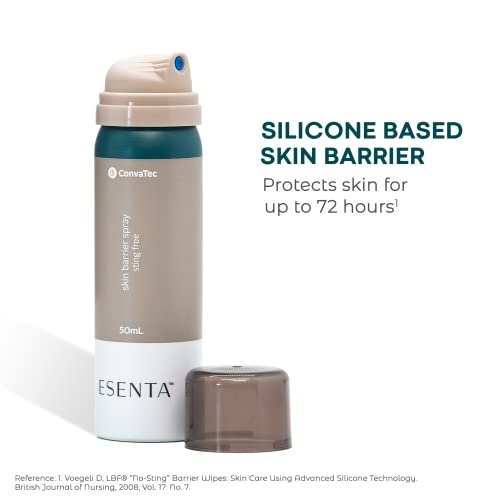 ConvaTec ESENTA Skin Barrier for Protection Around Stomas and Wounds, Silicone Based, Sting and Alcohol Free, 50 mL Spray Bottle (Pack of 1)