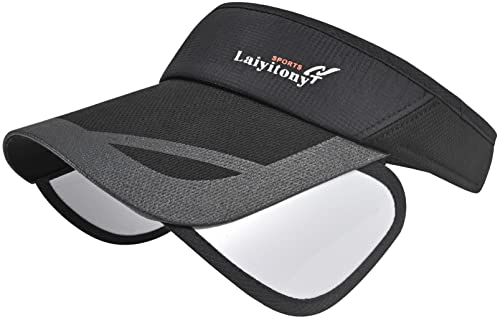 Sun Visor Hat For Women And Men - Retractable Brim Sport Hat, Summer Golf Tennis Running Beach Hat With Ponytail Hole Black #TOP6