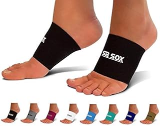 SB SOX Plantar Fasciitis Arch Support Sleeves for Men & Women – Best Sleeves for Plantar Fasciitis and Foot Pain Relief/Treatment for Everyday Use (Black, Medium)