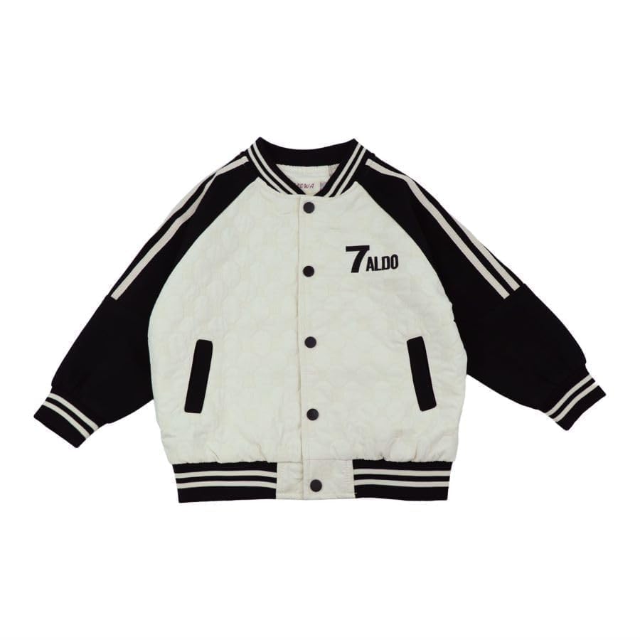 Image of Little Bitty Kids Varsity Jackets Boys Girls Baseball Jacket Casual Overcoat for Unisex Kids 2-8 Years