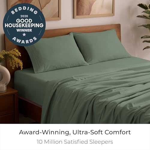 Image of Mellanni Queen Sheets Set - 4 PC Iconic Collection Bedding | Hotel Luxury, Extra Soft, Cooling Bed Sheets - Wrinkle, Fade, Stain Resistant (Queen, Sage)