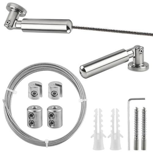 Seilspanngarnitur Wandhalterung Set, 5M Gardinen Seilsystem,...