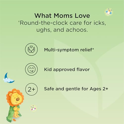 image for Hyland's Kids Cold and Cough, Nighttime Cough Syrup Medicine for Kids 