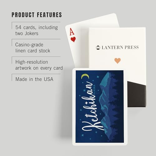 Baraja Lantern Press Ketchikan, Alaska, Poker 52 cartas miniatura 3