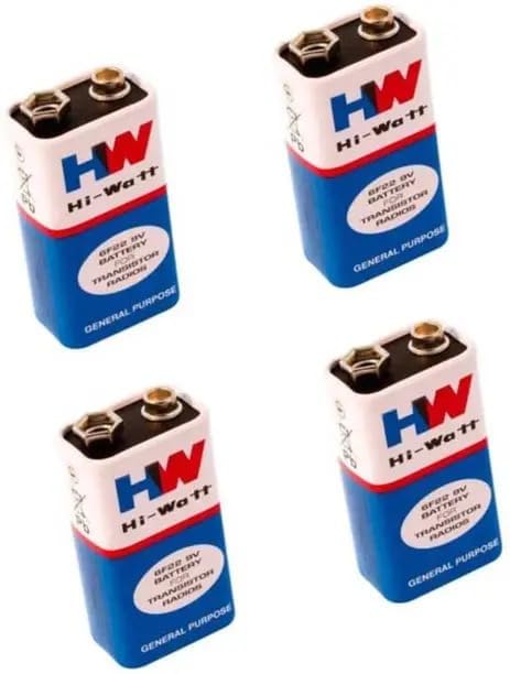 Compatible with HW Hi-Watt 9V 6F22 Battery Non-Rechargeable for Remotes, Radios & DIY Electronics (4 Pack)-image-19