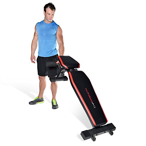 CAP Barbell Memory Foam FID Training Bench, Black/Red