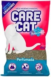 Areia Higiênica Carecat Perfumada, Superabsorvente, Mini Grãos, 10kg