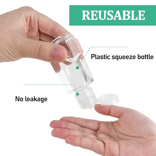 6 porta-chaves desinfetante para as mãos portátil de couro, garrafa de plástico à prova de vazamento