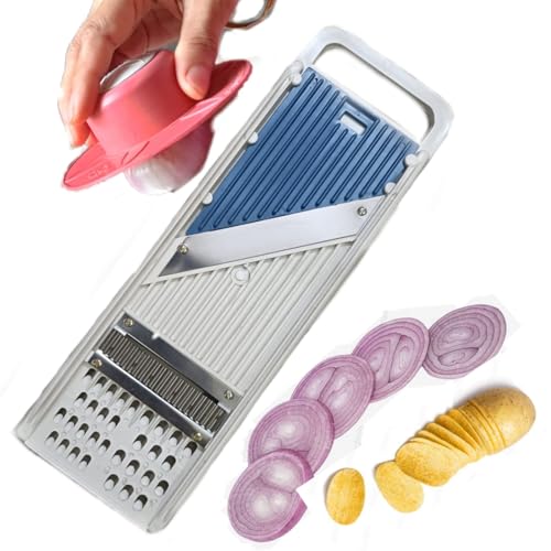 Vegetable Slicer and Dicer, Multi-Purpose Chopper with Stainless Steel Blades
